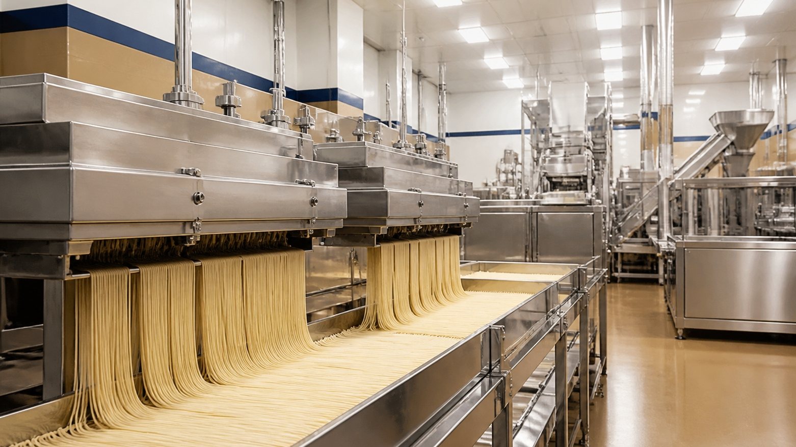 新工場の製麺ライン